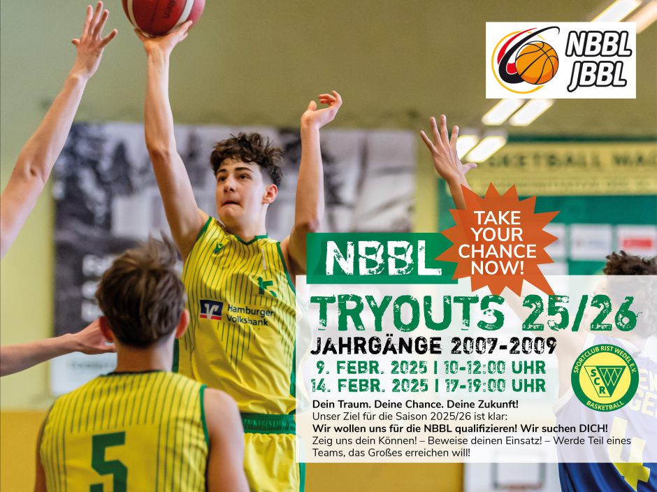 #NBBL Tryout: Der SC Rist Wedel sucht Spieler für ein NBBL-Team für die Saison 2025/26!