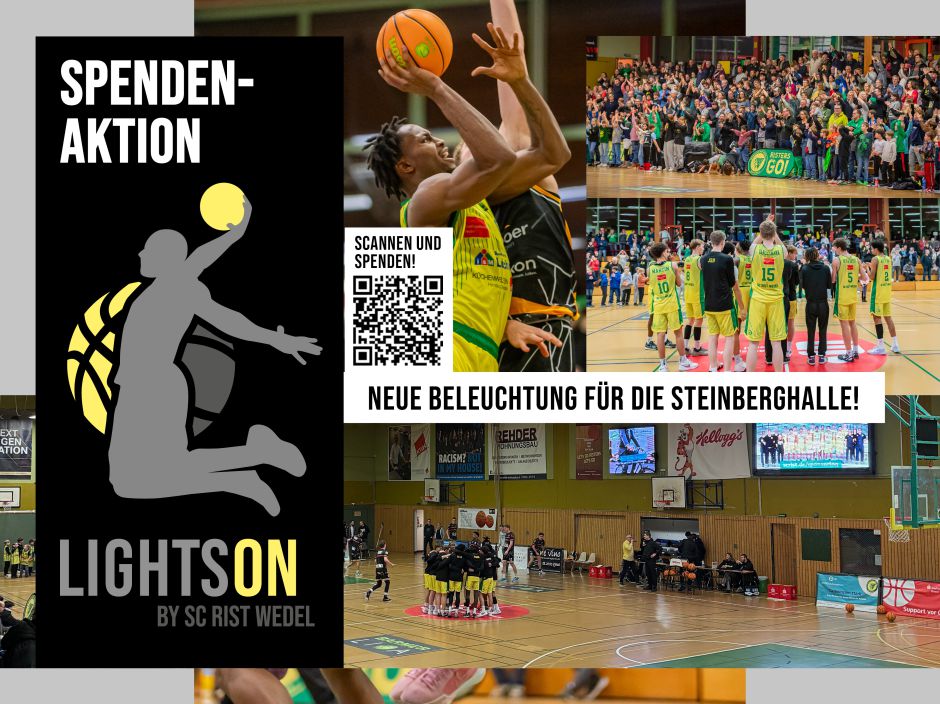 #"Lights on“ – Wir sammeln für eine neue Beleuchtungsanlage für die Steinberghalle!