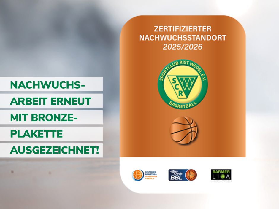 #Nachwuchsarbeit erneut mit Bronze-Plakette ausgezeichnet!